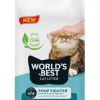 World's Best Cat Litter Poop Fighter Maximum Odor Defense Scented Clumping Cat Litter 8-lb