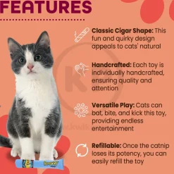 Yeowww! Big Baby Cigars Catnip Cat Toy Blue 7-in