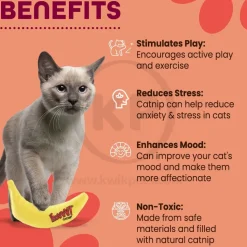 Yeowww! Chi-CAT-a Banana Catnip Cat Toy Yellow 7-in