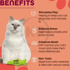 Yeowww! Fish Catnip Cat Toy Green 7-in