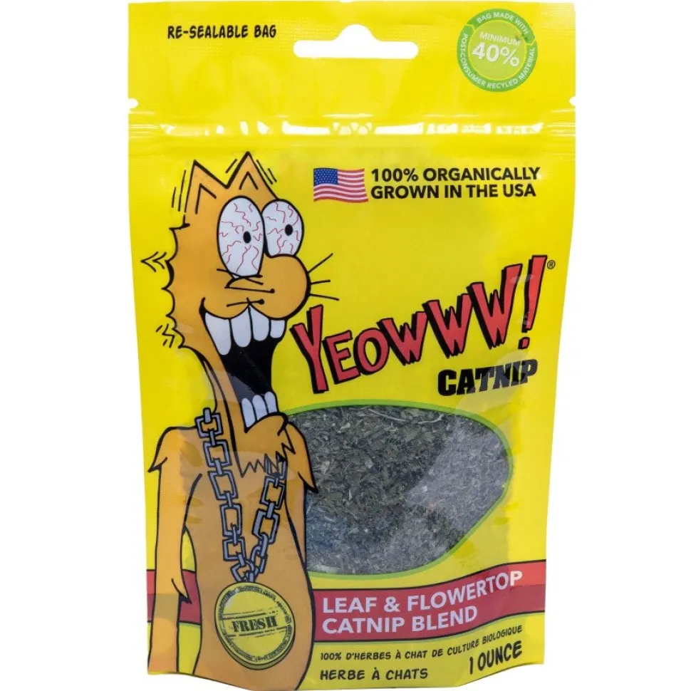 Yeowww! Organically Grown Leaf & Flowertop Blend Catnip 1-oz