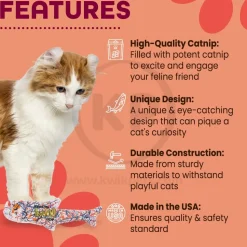Yeowww! Pollock Fish Catnip Cat Toy Multicolor 11-in