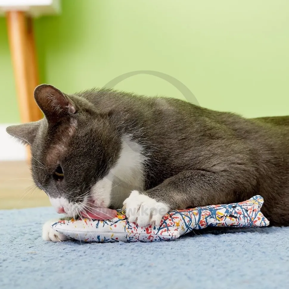 Yeowww! Pollock Fish Catnip Cat Toy Multicolor 11-in