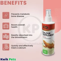 Zilla Calcium Food Spray Reptile Supplement 8-oz