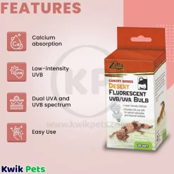 Zilla Canopy Series Desert Fluorescent UVB/UVA Bulbs 20W