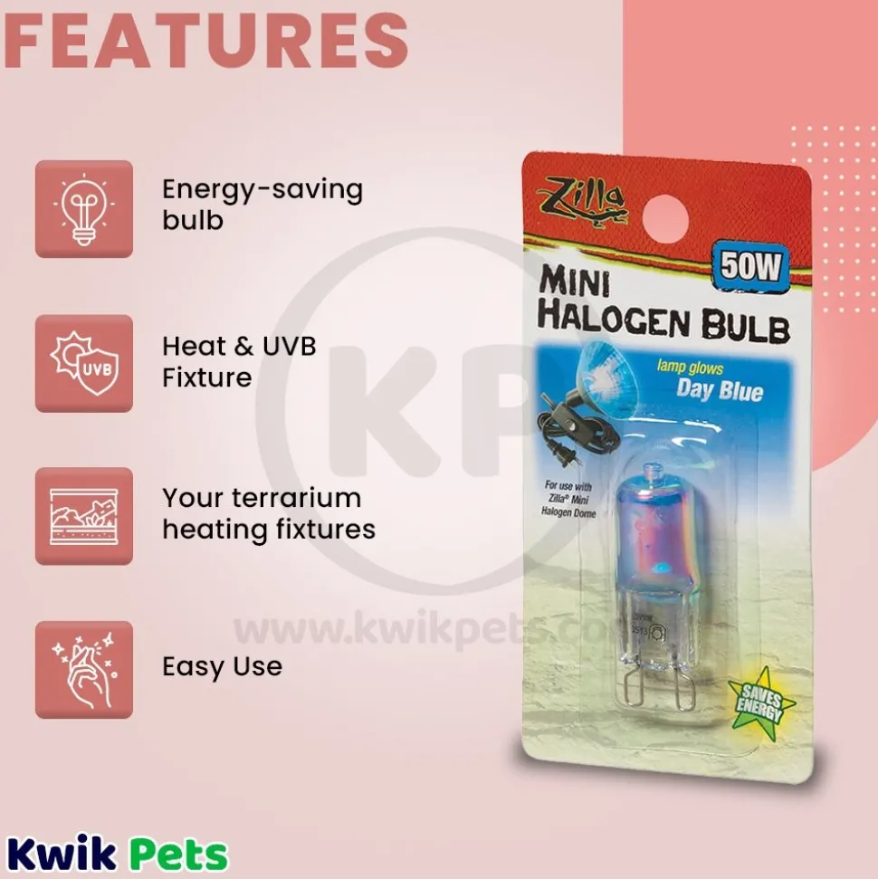 Zilla Day Blue Light & Heat Mini Halogen Bulb 50W