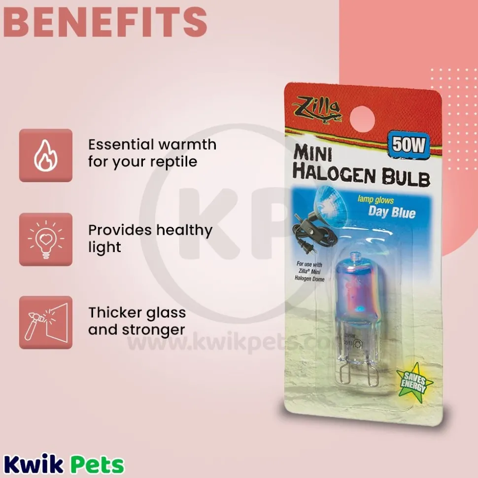 Zilla Day Blue Light & Heat Mini Halogen Bulb 50W
