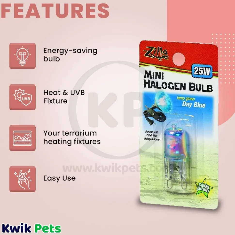 Zilla Day Blue Light & Heat Mini Halogen Bulb 25W