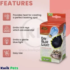 Zilla Day Blue Light Incandescent Bulb 50W