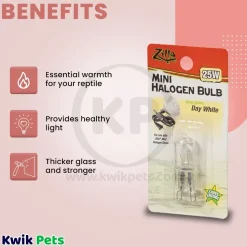 Zilla Day White Light & Heat Mini Halogen Bulb 25W