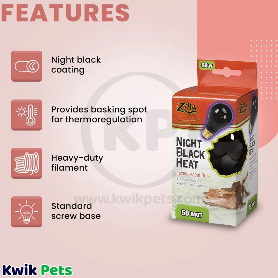 Zilla Night Black Heat Incandescent Bulb 50W