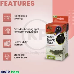 Zilla Night Black Heat Incandescent Bulb 100W
