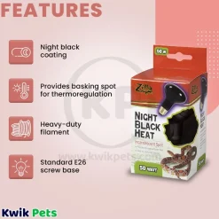 Zilla Night Black Heat Incandescent Spot Bulb 50W