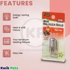 Zilla Night Red Light & Heat Mini Halogen Bulb 25W