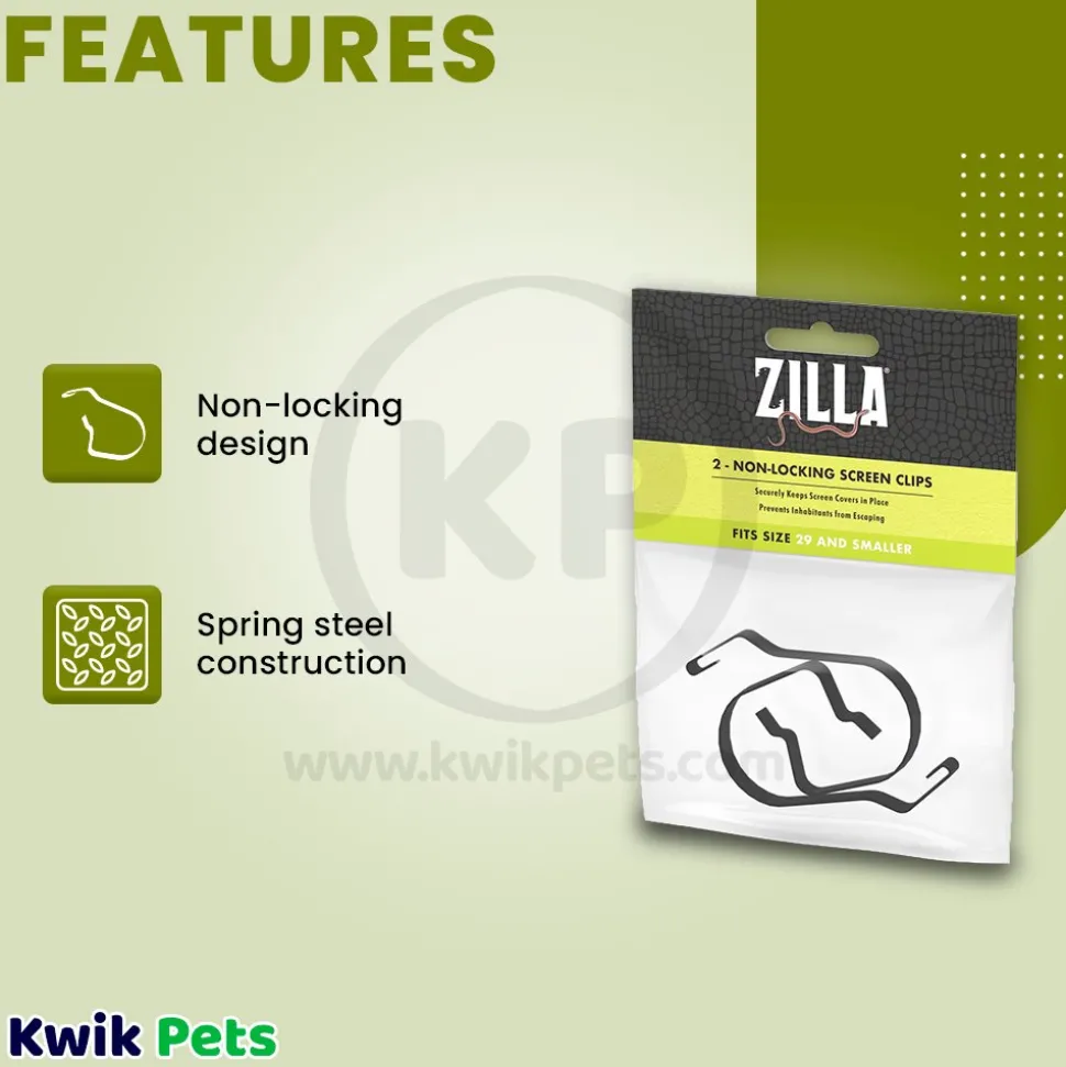 Zilla Non-Locking Screen Clips Small
