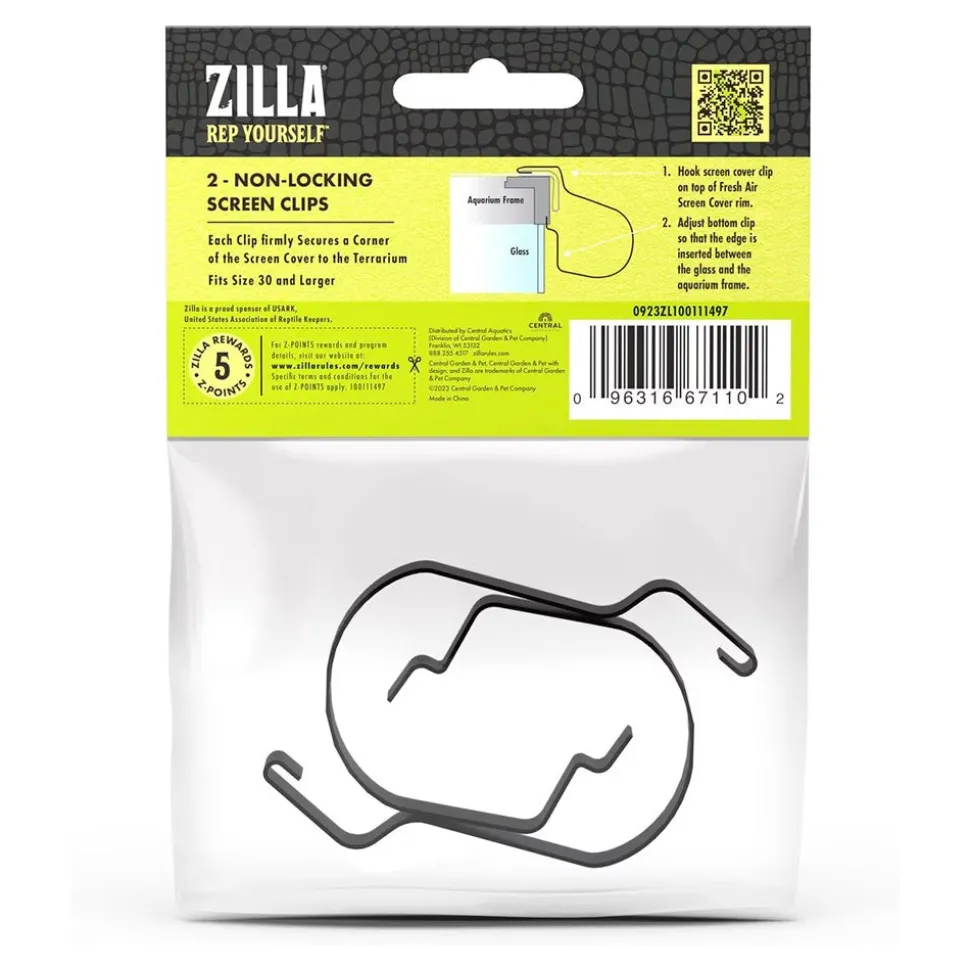 Zilla Non-Locking Screen Clips Large