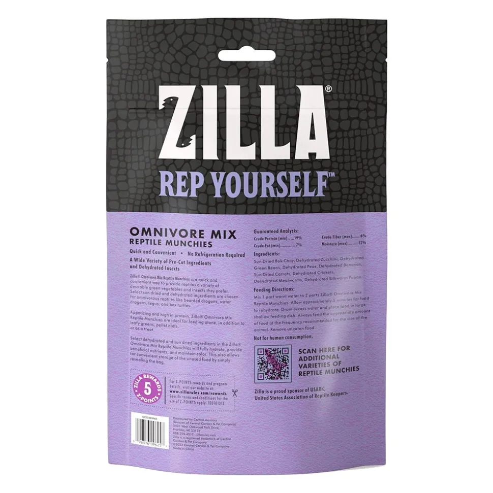 Zilla Omnivore Mix Reptile Munchies 4-oz