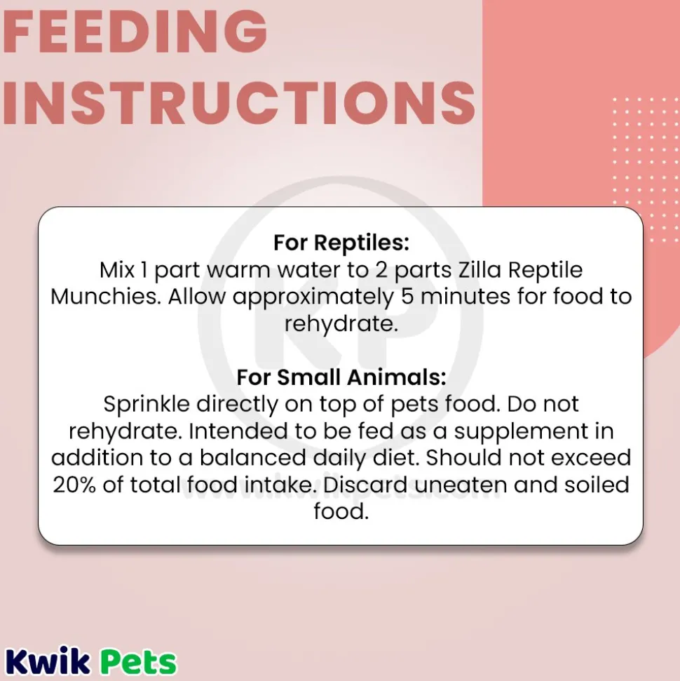 Zilla Omnivore Mix Reptile Munchies 4-oz