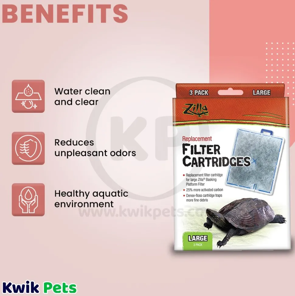 Zilla Replacement Filter Cartridges Large 3 Count