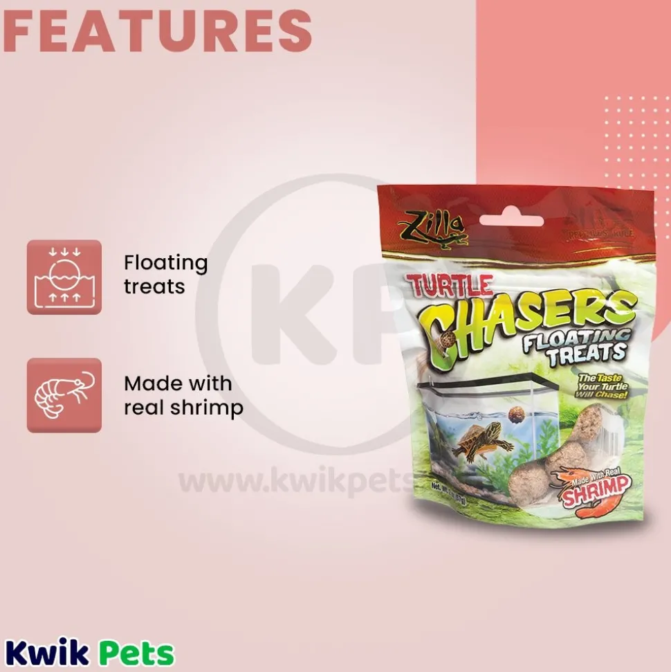 Zilla Turtle Chasers Floating Treats Shrimp 2-oz