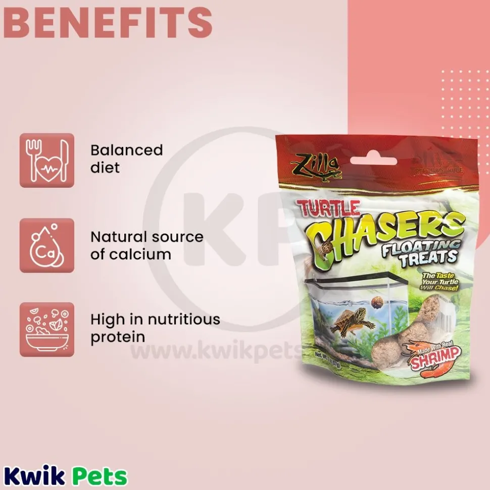 Zilla Turtle Chasers Floating Treats Shrimp 2-oz