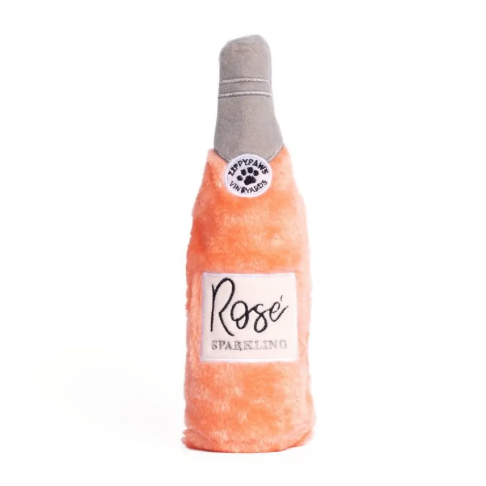 ZippyPaws Happy Hour Crusherz Rosé Plush Dog Toy Medium