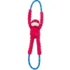 ZippyPaws Monkey RopeTugz Plush & Rope Dog Toy Red Large