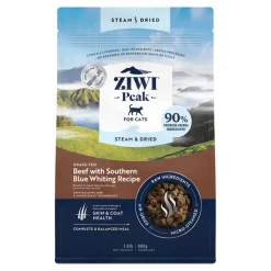 Ziwi Peak Steam & Dried Cat Food Beef with Southern Blue Whiting Recipe 1.8-lb
