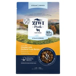 Ziwi Peak Steam & Dried Dog Food Cage-Free Chicken with Orchard Fruits Recipe 1.8-lb