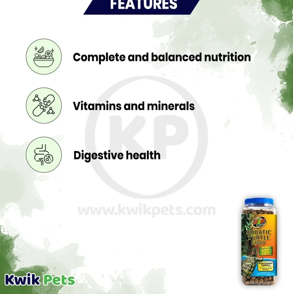 Zoo Med Aquatic Turtle Food Maintenance Formula Dry Food 12-oz
