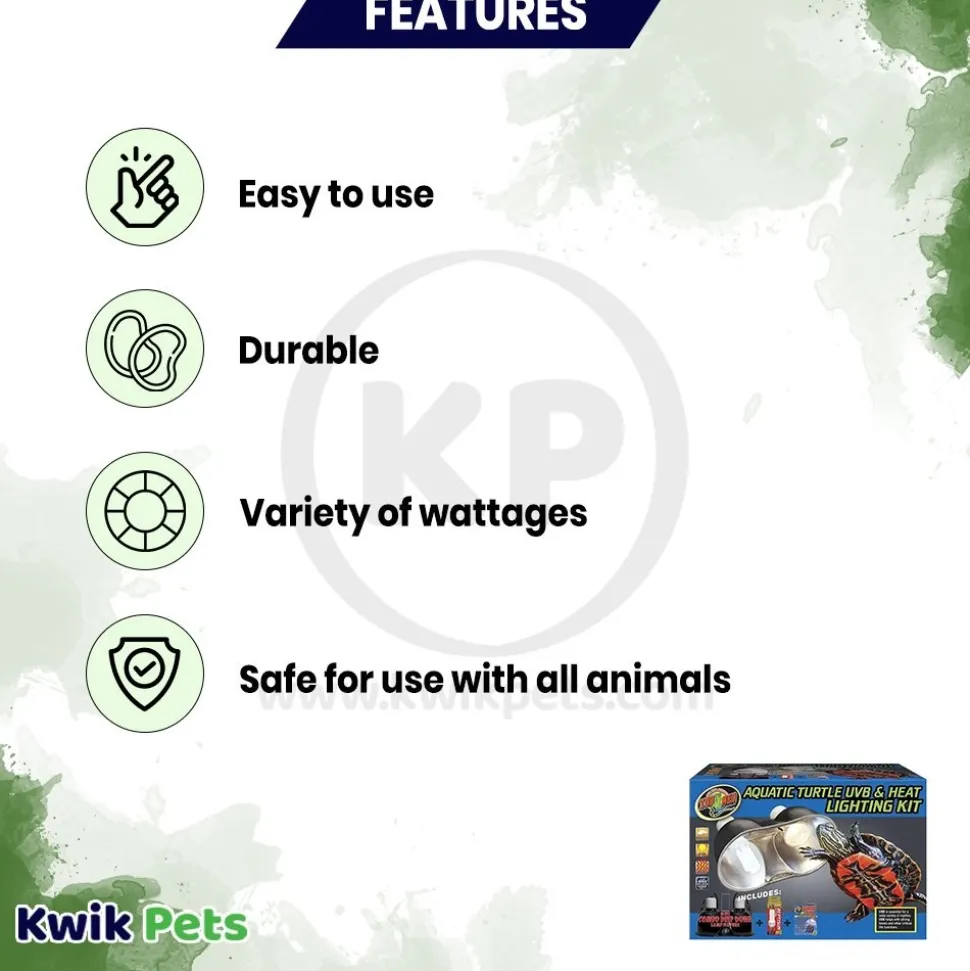 Zoo Med Aquatic Turtle UVB & Heat Lighting Kit