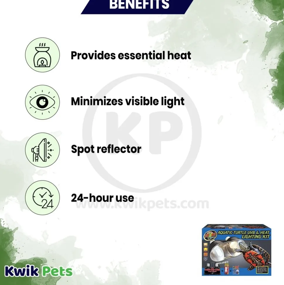 Zoo Med Aquatic Turtle UVB & Heat Lighting Kit