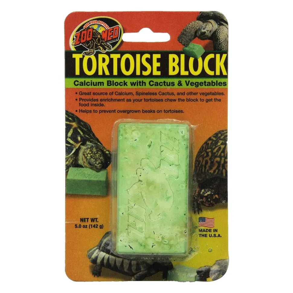 Zoo Med Banquet Tortoise Calcium Block with Cactus & Vegetables Large 5-oz