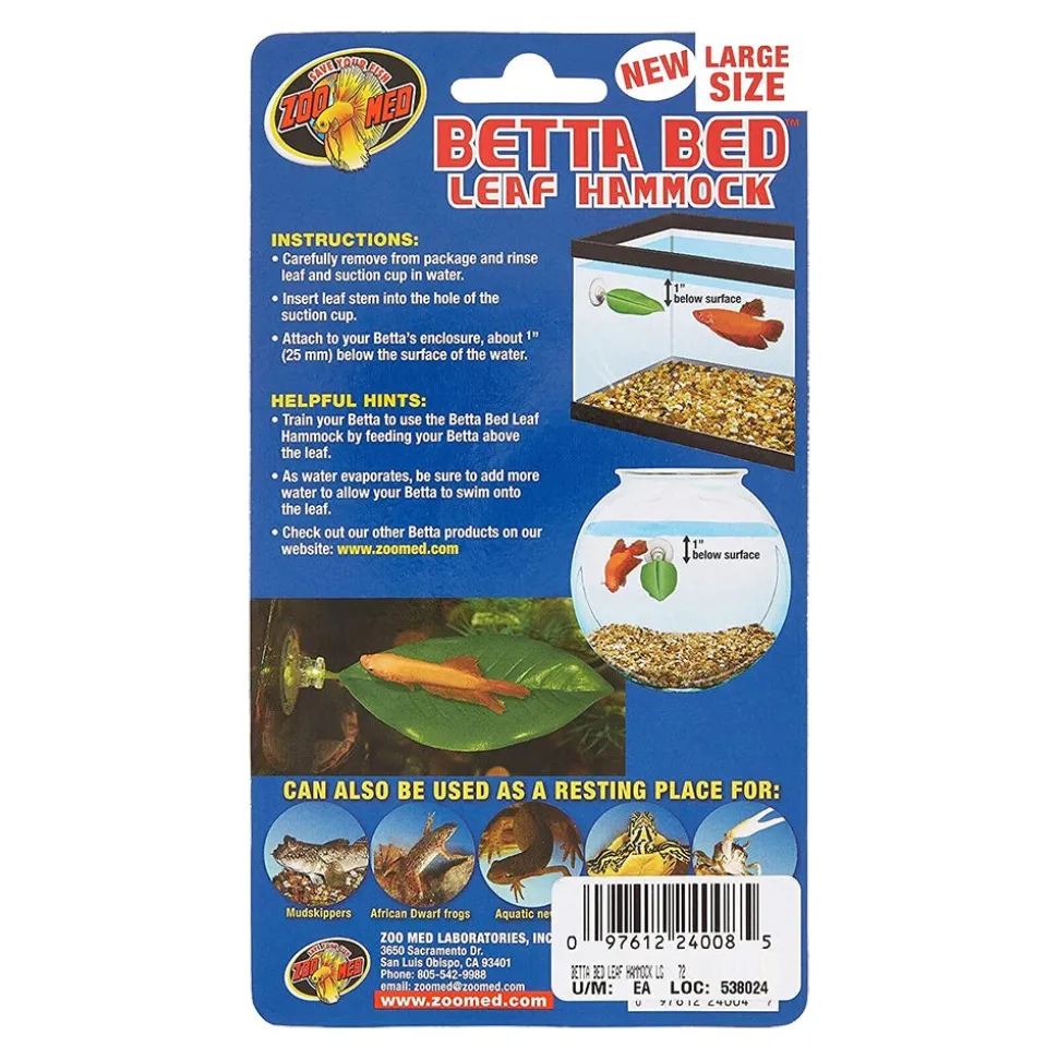 Zoo Med Betta Bed Leaf Hammock Green Large