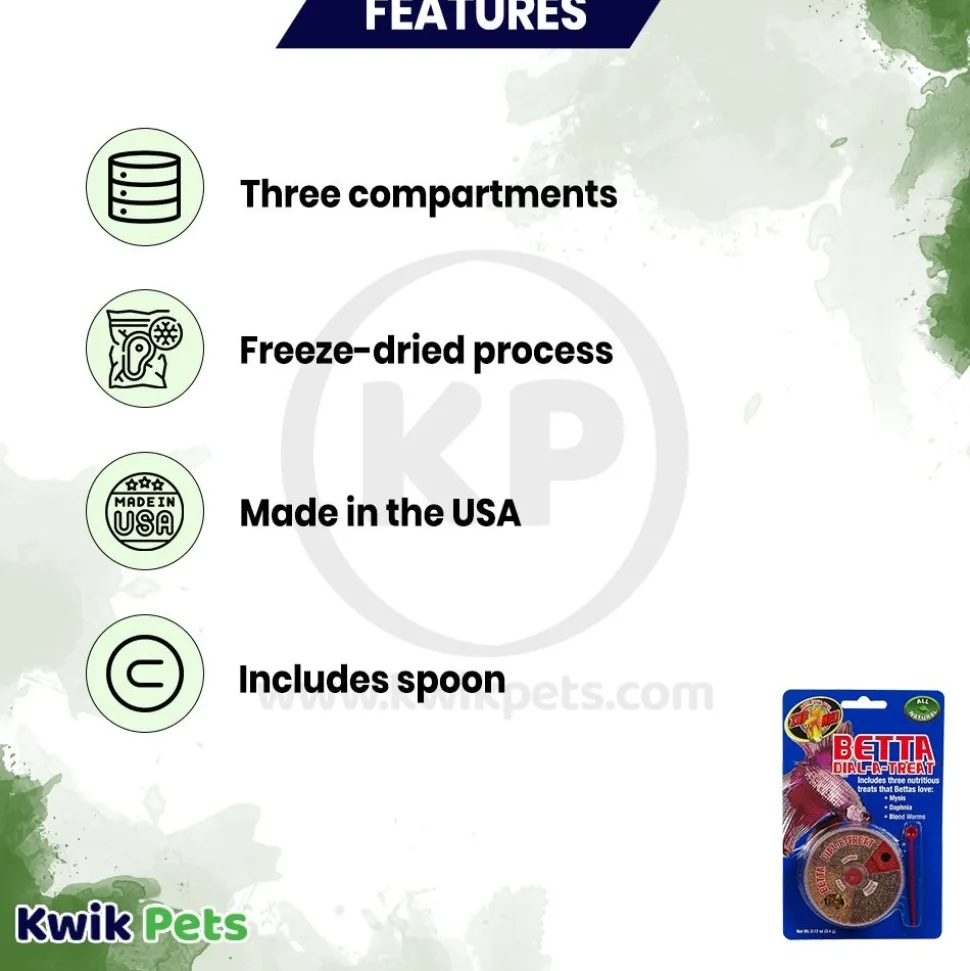 Zoo Med Betta Dial-A-Treats Freeze Dried Fish Food 0.12-oz