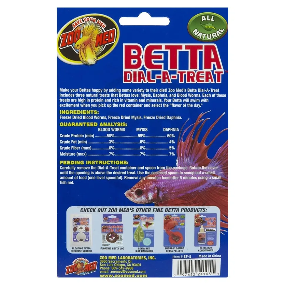 Zoo Med Betta Dial-A-Treats Freeze Dried Fish Food 0.12-oz