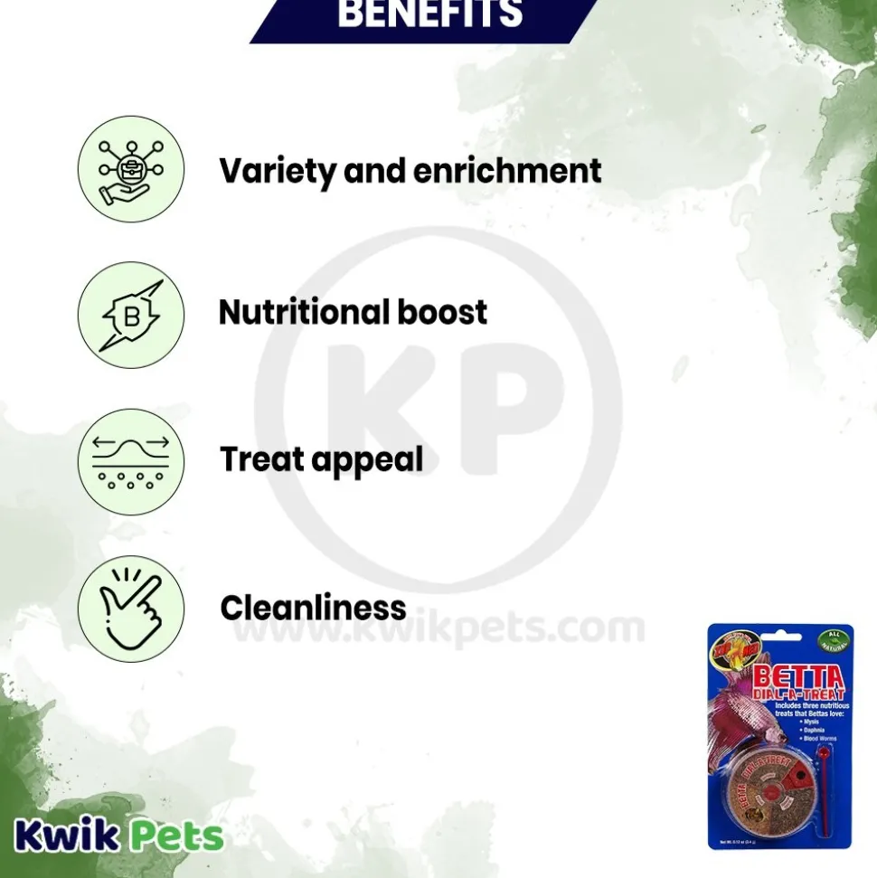 Zoo Med Betta Dial-A-Treats Freeze Dried Fish Food 0.12-oz