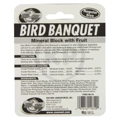 Zoo Med Bird Banquet Fruit Formula Mineral Block Pink Small 1-oz