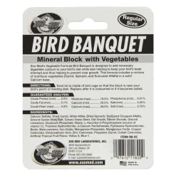 Zoo Med Bird Banquet Vegetable Formula Mineral Block Green Small 1-oz
