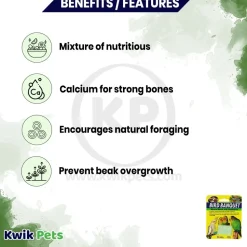 Zoo Med Bird Banquet Vegetable Formula Mineral Block Green Small 1-oz