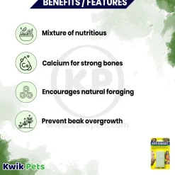 Zoo Med Bird Banquet Vegetable Formula Mineral Block Green Large 5-oz