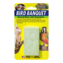 Zoo Med Bird Banquet Vegetable Formula Mineral Block Green Large 5-oz