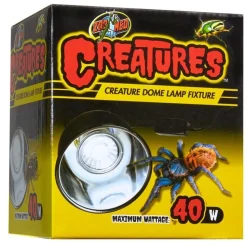 Zoo Med Creatures Dome Reptile Lamp Fixture Black 40W