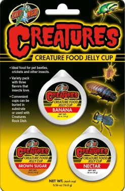Zoo Med Creatures Reptile Food Jelly Cup 3 Count 0.56-oz