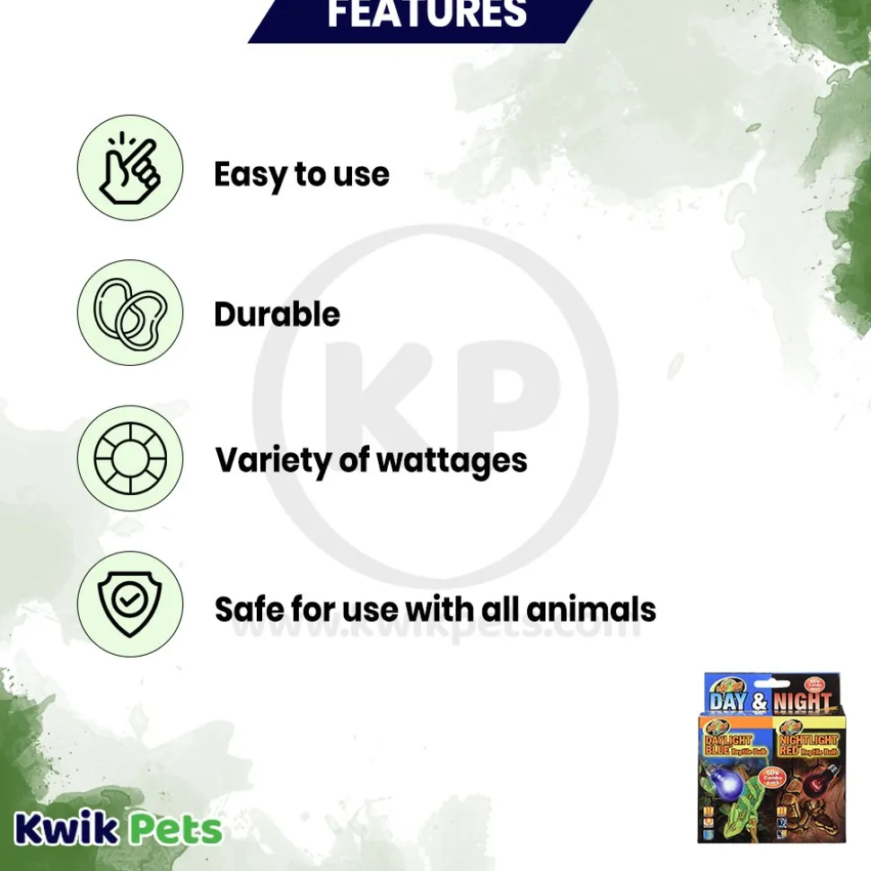 Zoo Med Day & Night Reptile Bulb Combo Pack