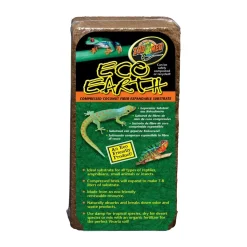 Zoo Med Eco Earth Compressed Coconut Fiber Substrate Brown 1 Count