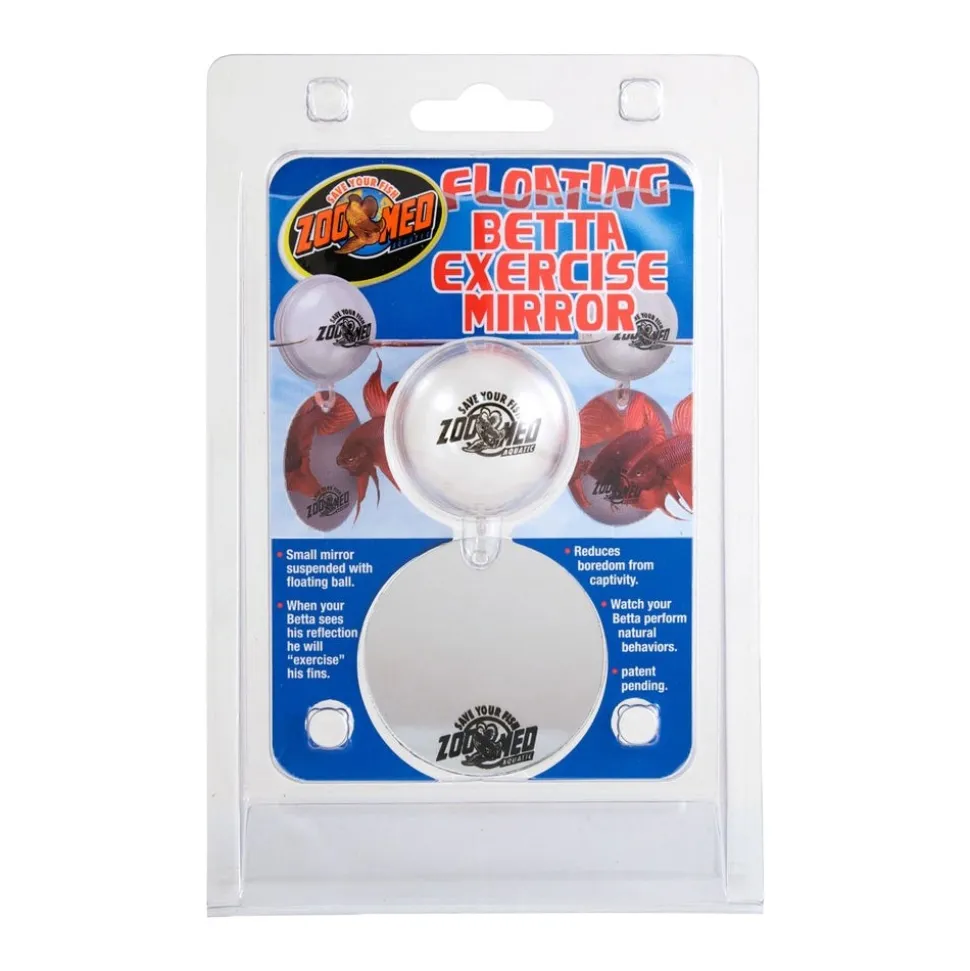 Zoo Med Floating Betta Exercise Mirror Aquarium Ornament White