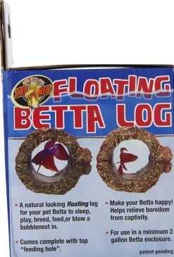 Zoo Med Floating Betta Log Aquarium Ornament Brown
