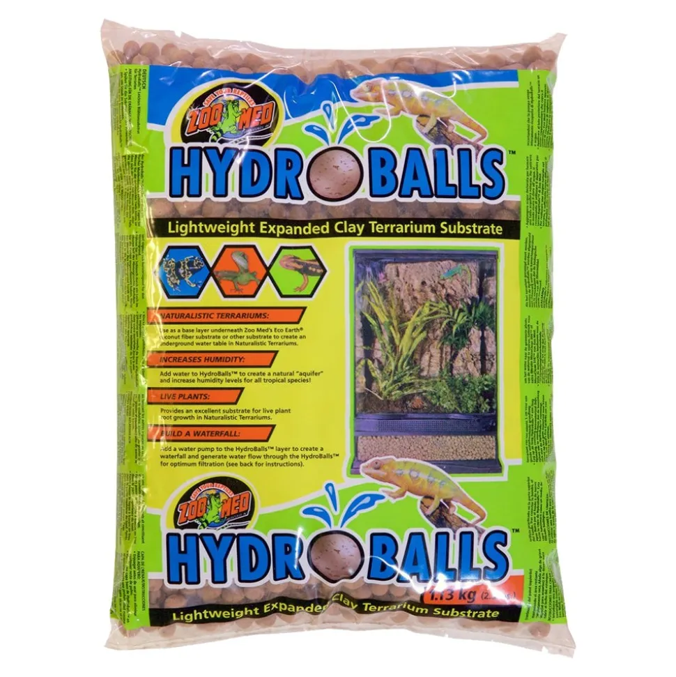 Zoo Med HydroBalls Expanded Clay Terrarium Substrate Brown 2.5-lb
