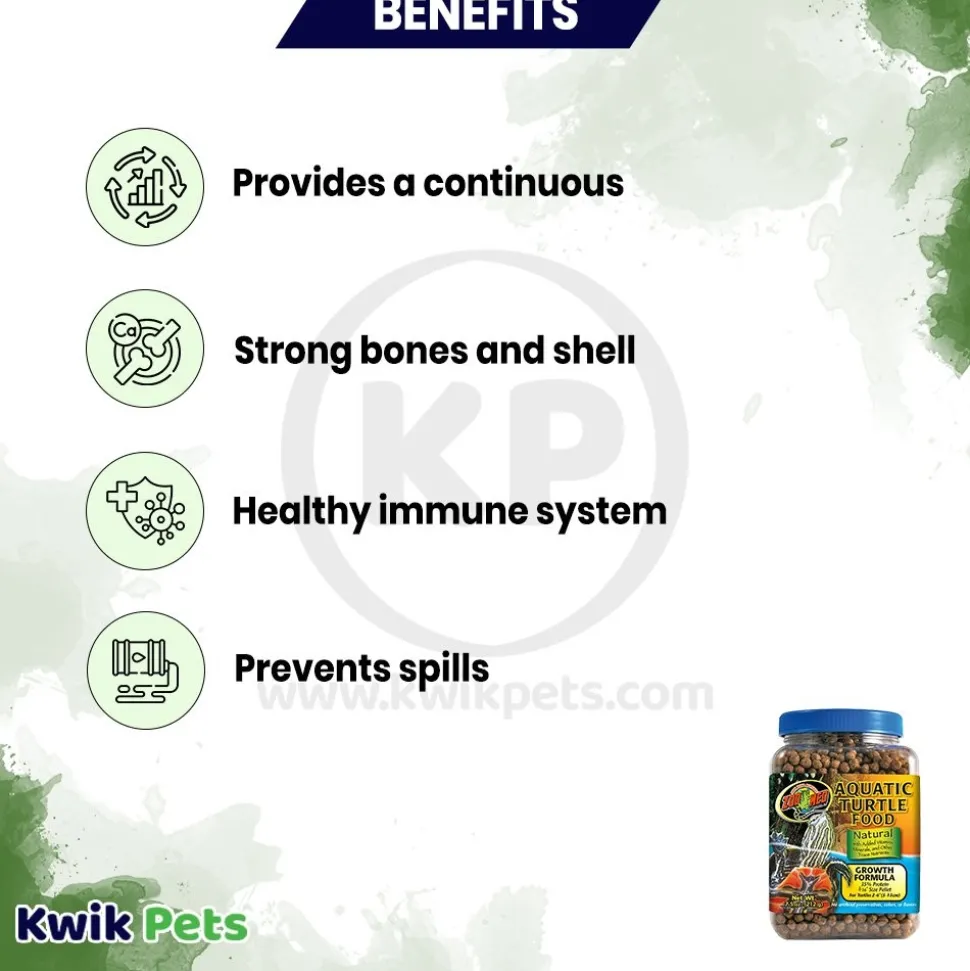 Zoo Med Natural Aquatic Turtle Dry Food Growth Formula 7.5-oz